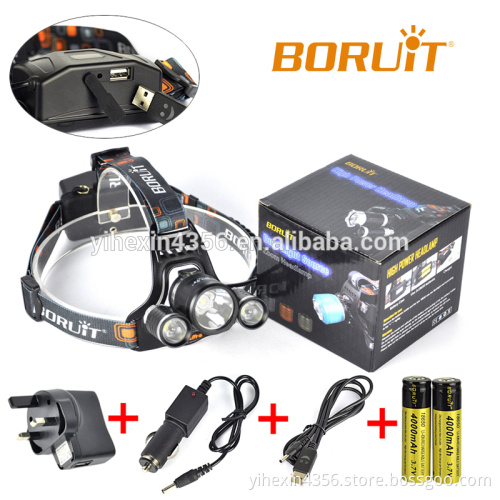 Boruit 6000 lumen USB headlamp